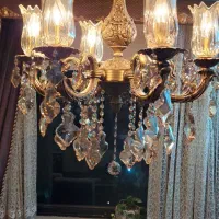 لوستر  ۶ شعله برنجی