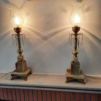دوعدد شمعدان قدیمی  عتیقه تزیینی