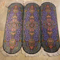 فرش دستبافت تمام ابریشم ستونی.  ۸۰رج