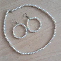 گردنبند و گوشواره ست مرواریدی