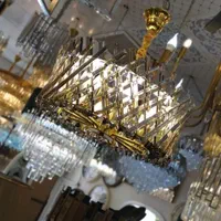 لوستر کریستال سقفی مدرن 10 شاخه 50 سانتی|لوستر و چراغ آویز|تهران, نیروی هوایی (پیروزی)|دیوار