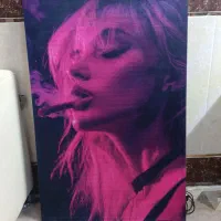 تابلو بوم مخملی طرح زنانه