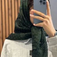 روسری سبز ترک نگین دار