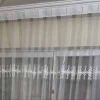 پرده تور دانتل شاین دار ترک|پرده، رانر، رومیزی|ساری, |دیوار