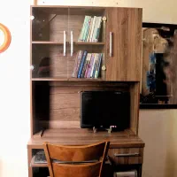 میز تحریر و کامپیوتر و کتابخانه تمام چوب
