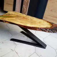 جلومبلی روستیک چوب طبیعی گردو و کنده درختی|مبلمان خانگی و میز عسلی|اهواز, پادادشهر|دیوار