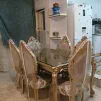 میزناهار خوری ۶نفره چوب راش باکاور|میز و صندلی غذاخوری|خرم‌آباد, |دیوار