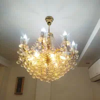 جفت لوستر کریستال هشت شاخه