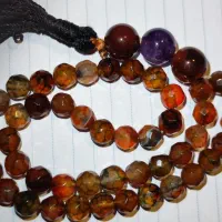 تسبیه سنگ تراش عقیق هشت ضلعی