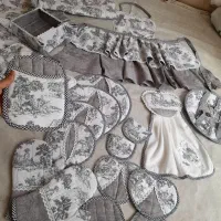 دوخت سرویس آشپزخانه عروس|سفره، حوله، دستمال آشپزخانه|قزوین, |دیوار