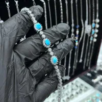 دستبند نقره زنانه سنگ دار|جواهرات|اصفهان, هزارجریب|دیوار