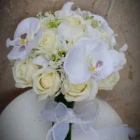 دسته گل عروس مصنوعی رز و ارکیده|گل مصنوعی|تهران, ابوذر|دیوار