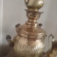 اسباب سماور برنجی ۴لیتری و ذغالی|سماور، چای‌ساز، قهوه‌ساز|شاهین‌شهر, خانه کارگر|دیوار