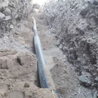 تخریب سازه و حفاری محل گاز.آب برق