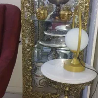 بوفه ویترین برنجی اصل پایه میز