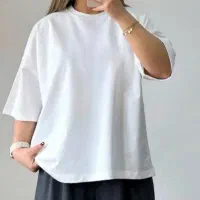 تیشرت باکسی بیسیک ساده زنانه دخترانه