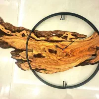 ساعت روستیک چوب گردو