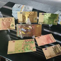 یورو و دلار کلکسیونی و تزیینی ( روکش آب طلا )