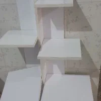 پایه قابلمه  سفید فقط یکیش کج شده|کتابخانه، شلف، قفسه‌های دیواری|مشهد, شهید قربانی|دیوار