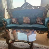مبلمان سلطنتی ۷ نفره به همراه میز ناهارخوری ۶ نفره|مبلمان خانگی و میز عسلی|تهران, پرواز|دیوار