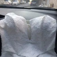 پیراهن دکلته دنباله دار مناسب بله برون عقد