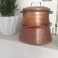 قابلمه برنج و خورشت خوری مسی