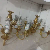 لوستر چهار شاخه با لامپ