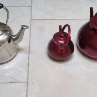 وسایل خونه کتری استیل وکتری قرمز باروری نو