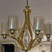 لوستر رنگ ثابت و چوبی|لوستر و چراغ آویز|بندر ماهشهر, |دیوار