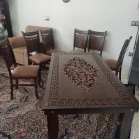 میز صندلی شیشه ای در حد نو|میز و صندلی غذاخوری|کرمان, |دیوار