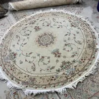 یک جفت فرش گرد خاطره کاشان با نخ ابریشم قطر ۱.۵|فرش|تهران, سلسبیل|دیوار