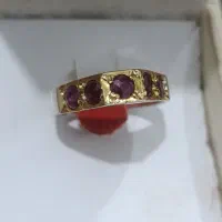 انگشتر حلقه آب طلا خورده یاقوت