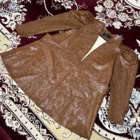 پافر براق و پالتو چرم عروسکی پوست ماری|لباس|کردکوی, |دیوار