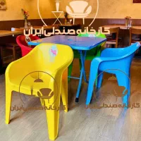 میز و صندلی پلاستیکی طرح بهارناز نهارخوری غذاخوری
