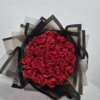دسته گل روبانی