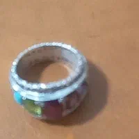 انگشتر نقره اصل هفت نگین|جواهرات|جهرم, |دیوار