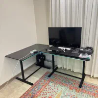 میز ال با لامپ ال ای دی هوشمند|میز تحریر و کامپیوتر|آمل, |دیوار