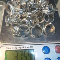 نقره کارکرده شکسته.انگشتر، زنجیر،سکه