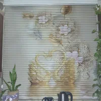 پرده زبرا چاپی تمیز درحد نو