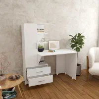 میز تحریر کتابخانه کامپیوتر دو کشو ارسال رایگان