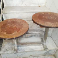 میز کنار مبلی پایه استیل