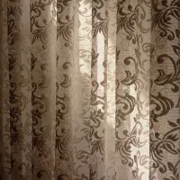 پرده گیپوری رنگ کرم استخوانی