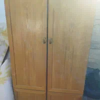کمد لباسی چوبی چوب گردو درجه یک دوکشو بزرگ وجا دار