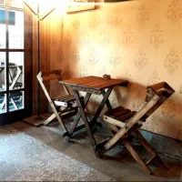 میز و صندلی کافه برتوریا مدل اریان/ تاشو تمام چوبی