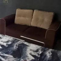 مبل راحتی ۷ نفره کرم قهوه ای