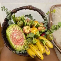 میوه آرایی. گل آرایی وحکاکی هندوانه و کدو