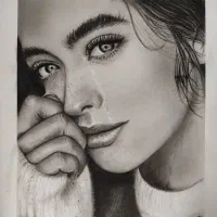 طراحی چهره سیاه قلم|تابلو، نقاشی، عکس|قم, انسجام|دیوار