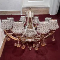 لوستر ۸شاخه سالم در حد|لوستر و چراغ آویز|فردوسیه, |دیوار