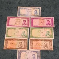 فروش یک‌جا مجموعه خاص اسکناس‌های شاهنشاهی|کلکسیون سکه، تمبر، اسکناس|اراک, |دیوار