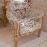 مبل استیل سلطنتی ۹نفره با میز و عسلی در حد نو|مبلمان خانگی و میز عسلی|مشکین‌دشت, |دیوار